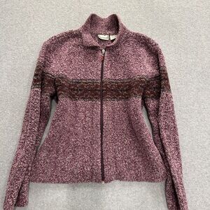 Vintage Epogee Boucle Zip-Up Sweater